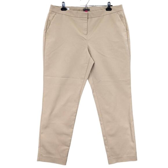 Vince Camuto Ankle Pants Women 14‎ Beige Pockets Career Job Work U04 - Picture 1 of 12